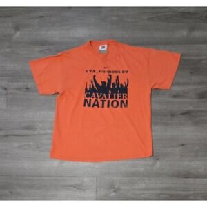 Vintage Y2K Nike Virginia Cavaliers Nation Football Orange T-shirt Size Large‎